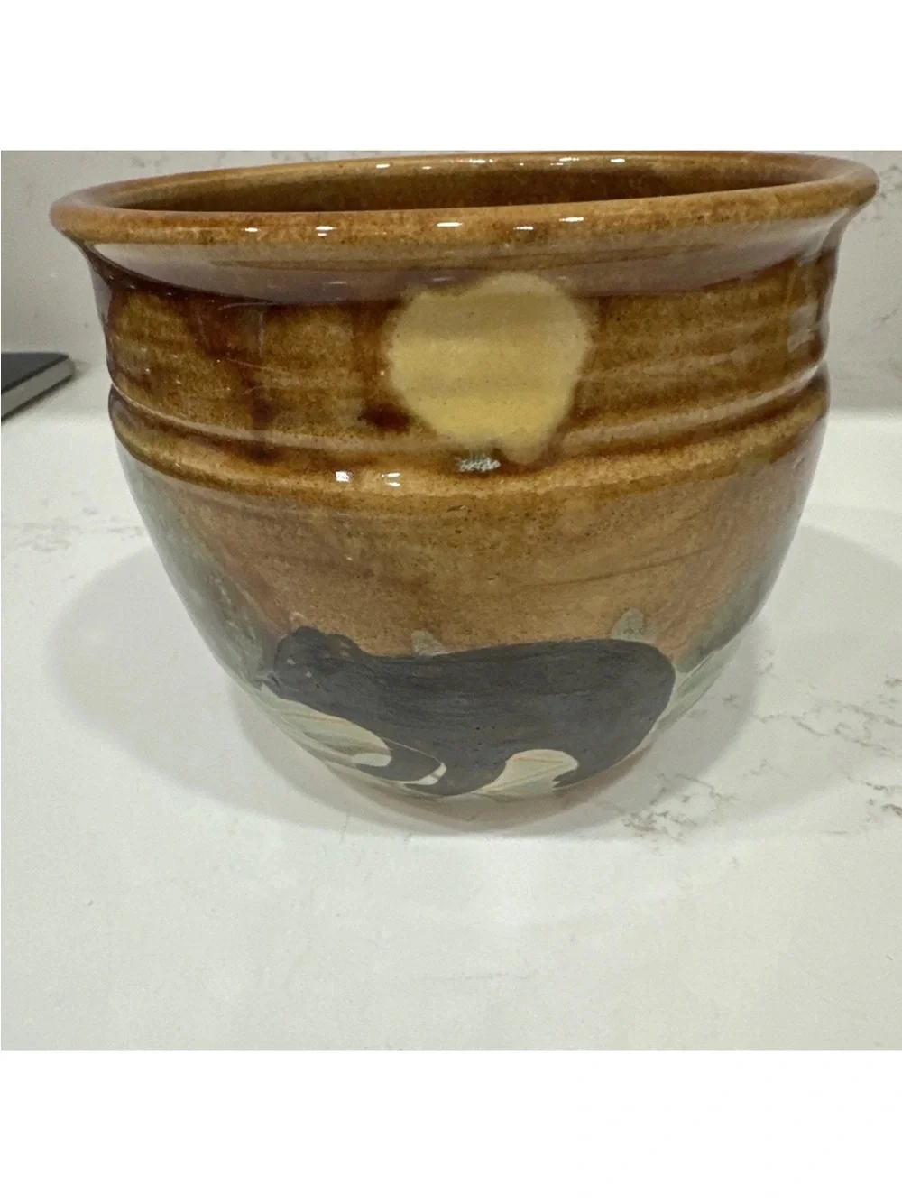 Black Bear Pottery Dip Chiller Jones Pottery Gatlinburg, TN Smoky Mountains